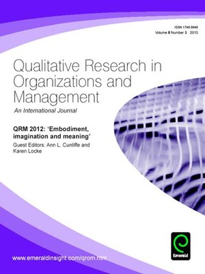 cover image of Qualitative Research in Organizations and Management, Volume 8, Issue 3